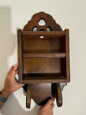 Classic Brown Wooden Wall Display Shelf - Home Wall Decor